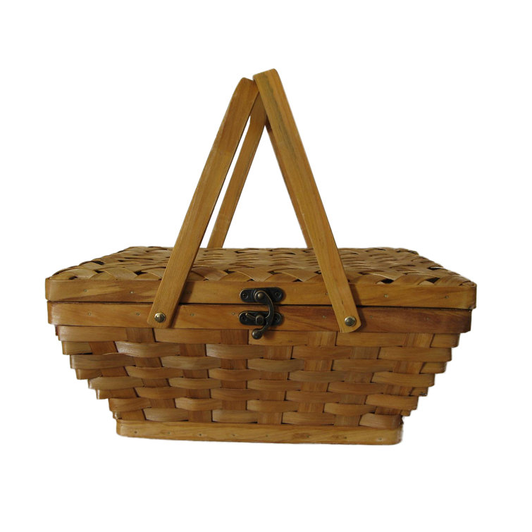 August Grove® Woodchip Picnic Basket Wayfair